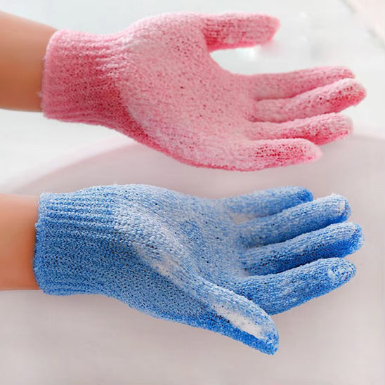 Bath Products – 2pcs Exfoliating Shower Gloves & Back Scrub Towel Set