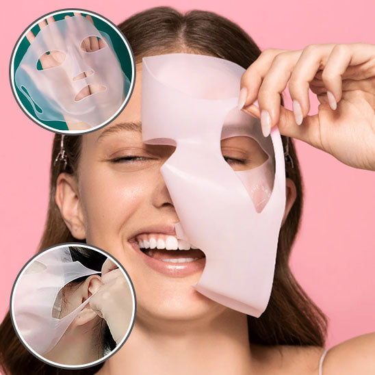 3D Silicone Face Mask Women Skin Care Moisturizing Lifting Firming Anti Wrinkle Reusable Gel Sheet Mask Facial Skin Care Tool