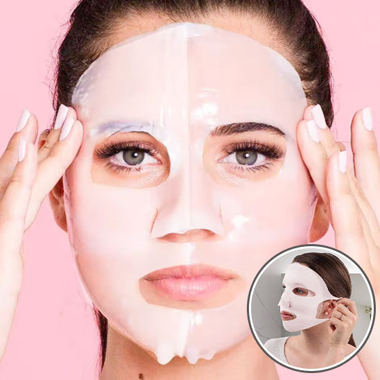 3D Silicone Face Mask Women Skin Care Moisturizing Lifting Firming Anti Wrinkle Reusable Gel Sheet Mask Facial Skin Care Tool