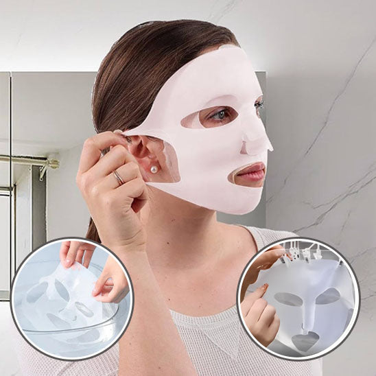 3D Silicone Face Mask Women Skin Care Moisturizing Lifting Firming Anti Wrinkle Reusable Gel Sheet Mask Facial Skin Care Tool