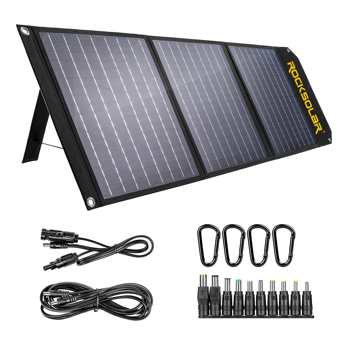 ROCKSOLAR 60W 12V Foldable Solar Panel Portable USB Solar Battery Charger