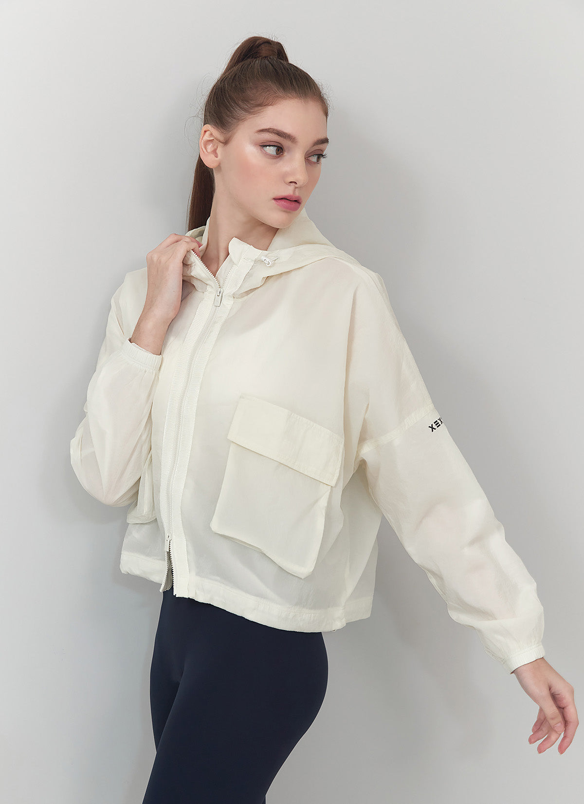 Crop Hood 2-Way Windbreaker