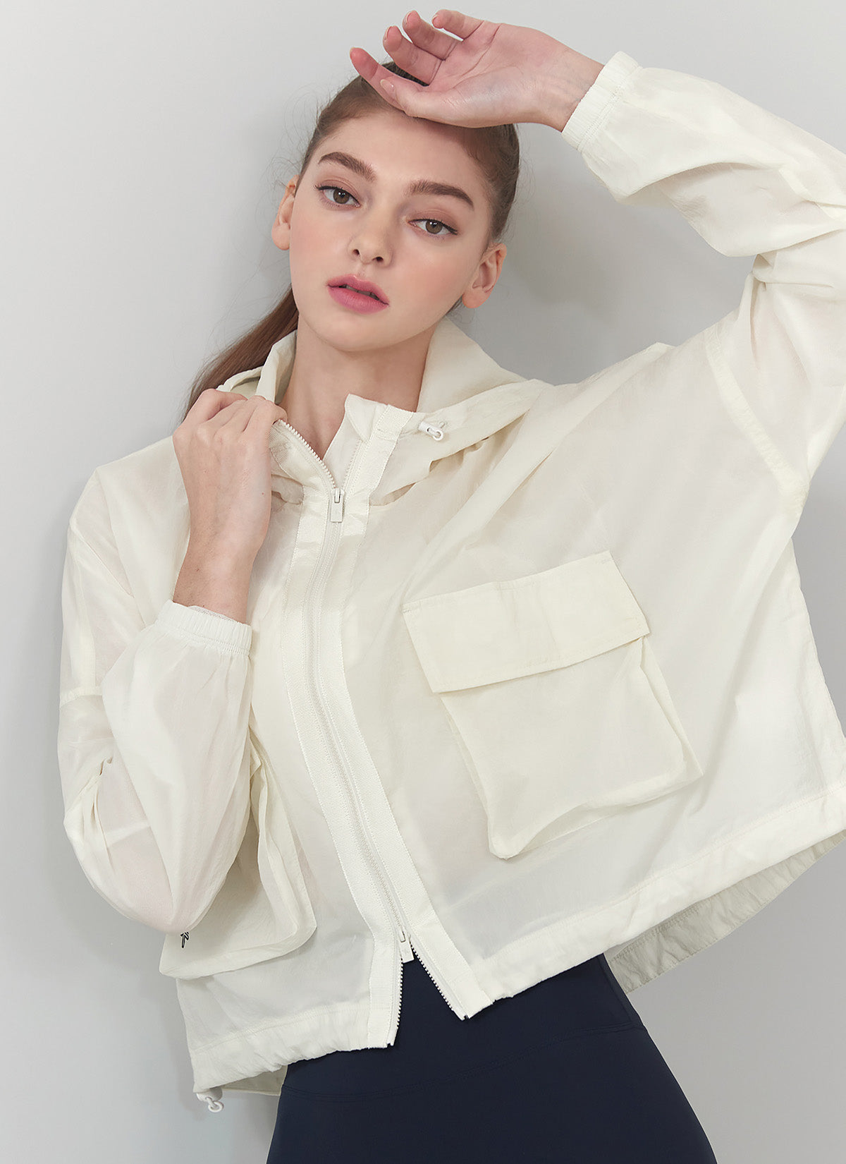 Crop Hood 2-Way Windbreaker