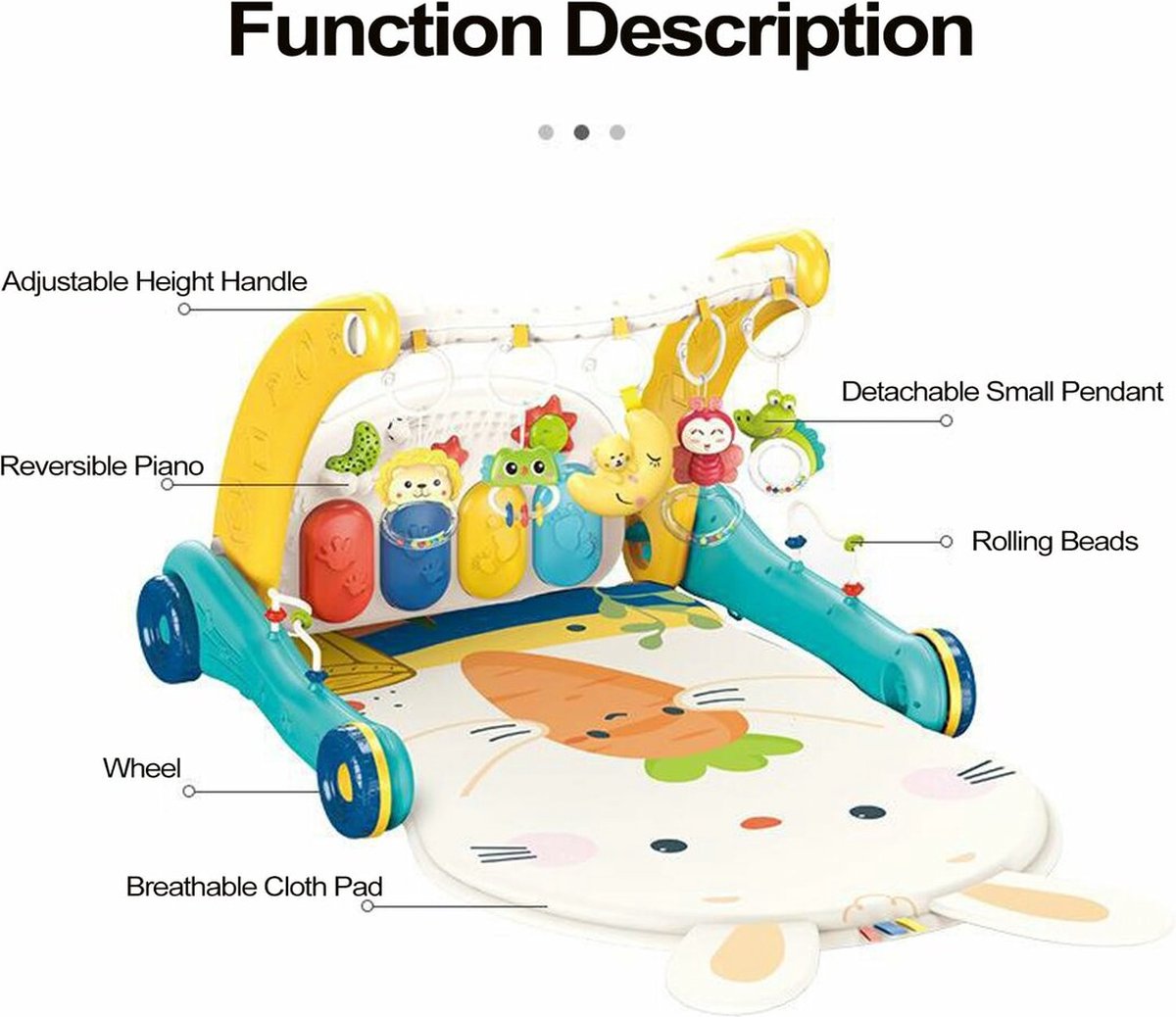 Baby loopwagen - Baby mat - Baby rek - Set 2in1 - Multifunctioneel - Educatief Babyspeelgoed