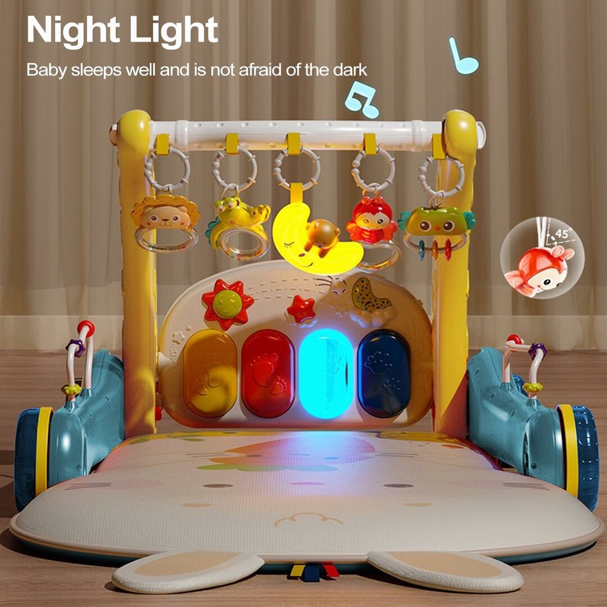 Baby loopwagen - Baby mat - Baby rek - Set 2in1 - Multifunctioneel - Educatief Babyspeelgoed