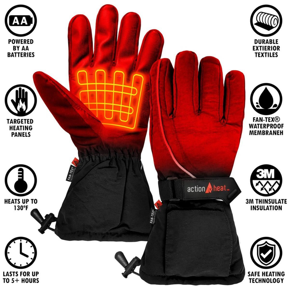 Open Box ActionHeat Men's AA Battery Heated Gloves