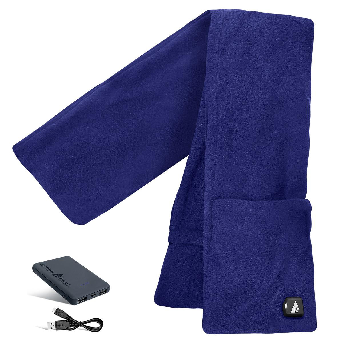 ActionHeat 5V Battery Heated Fleece Scarf with Pockets