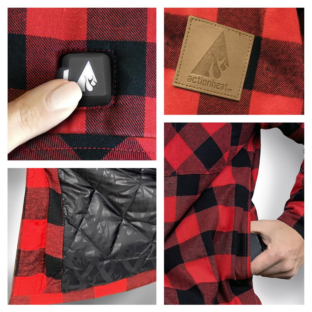 ActionHeat 5V Battery Heated Flannel Shirt
