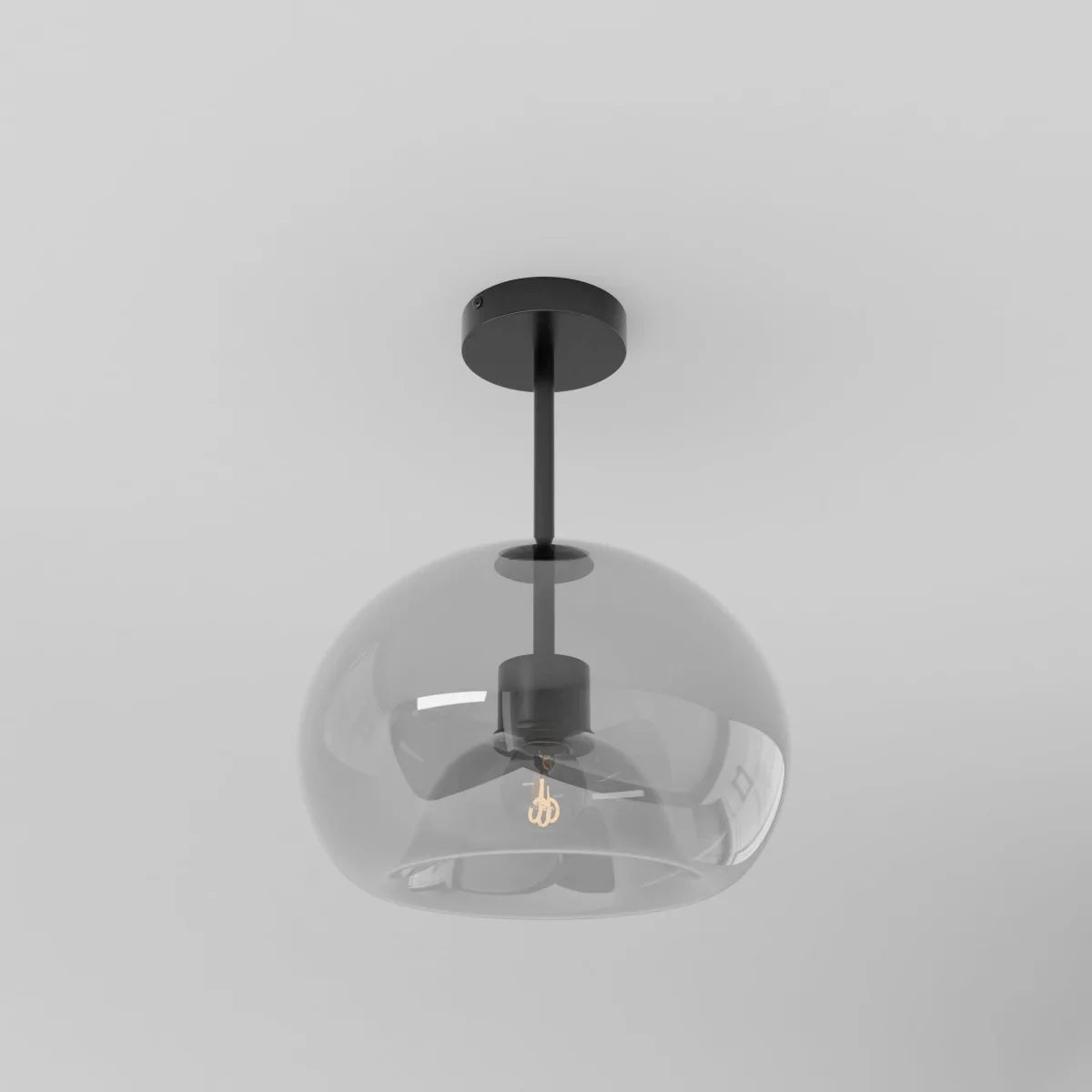 Modern Glass Ceiling Light With Hardwired LED Light