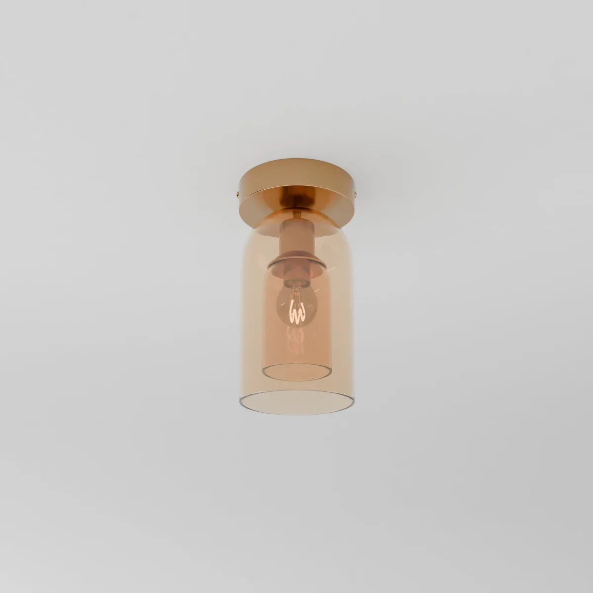 Modern Glass Ceiling Light With Hardwired LED Light