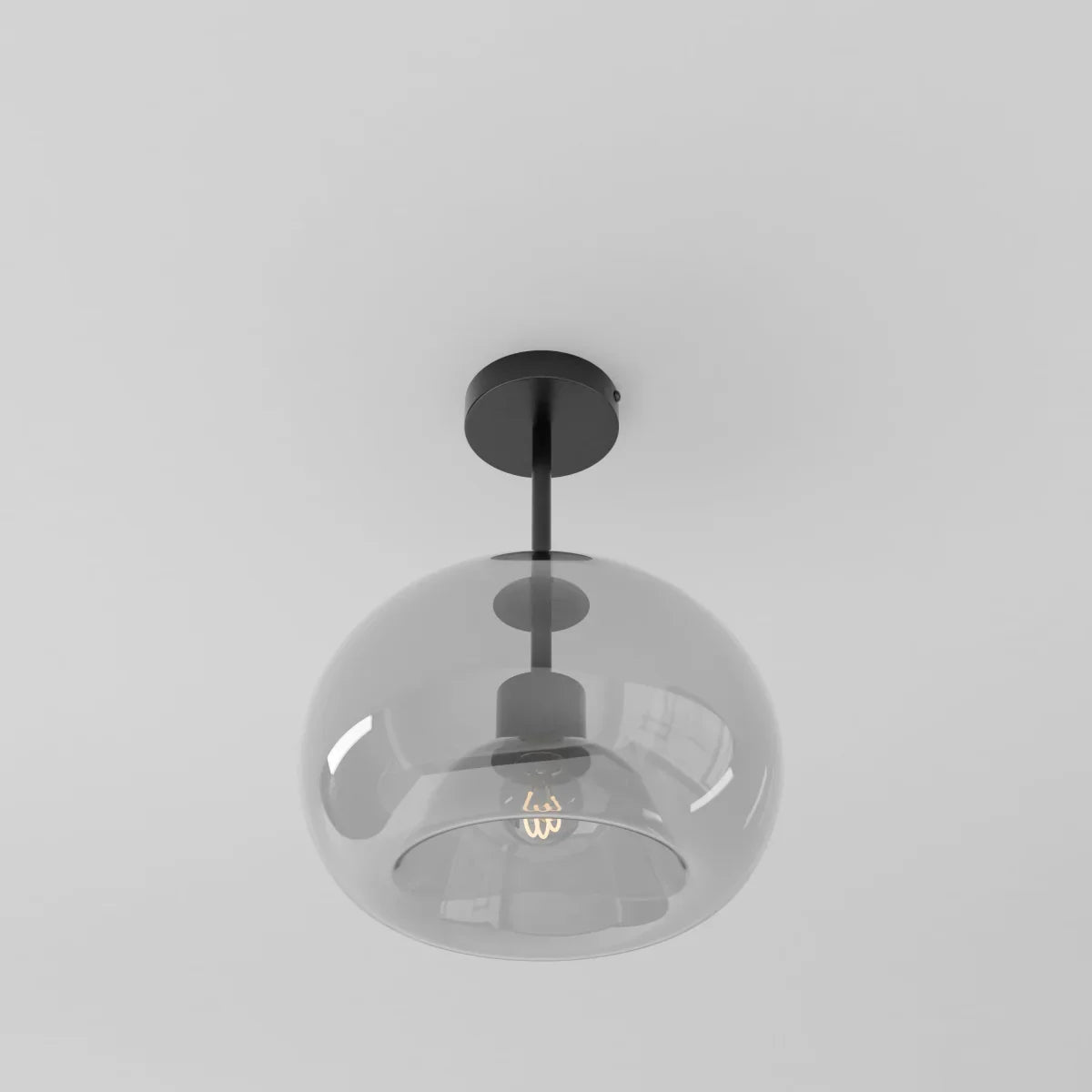 Modern Glass Ceiling Light With Hardwired LED Light