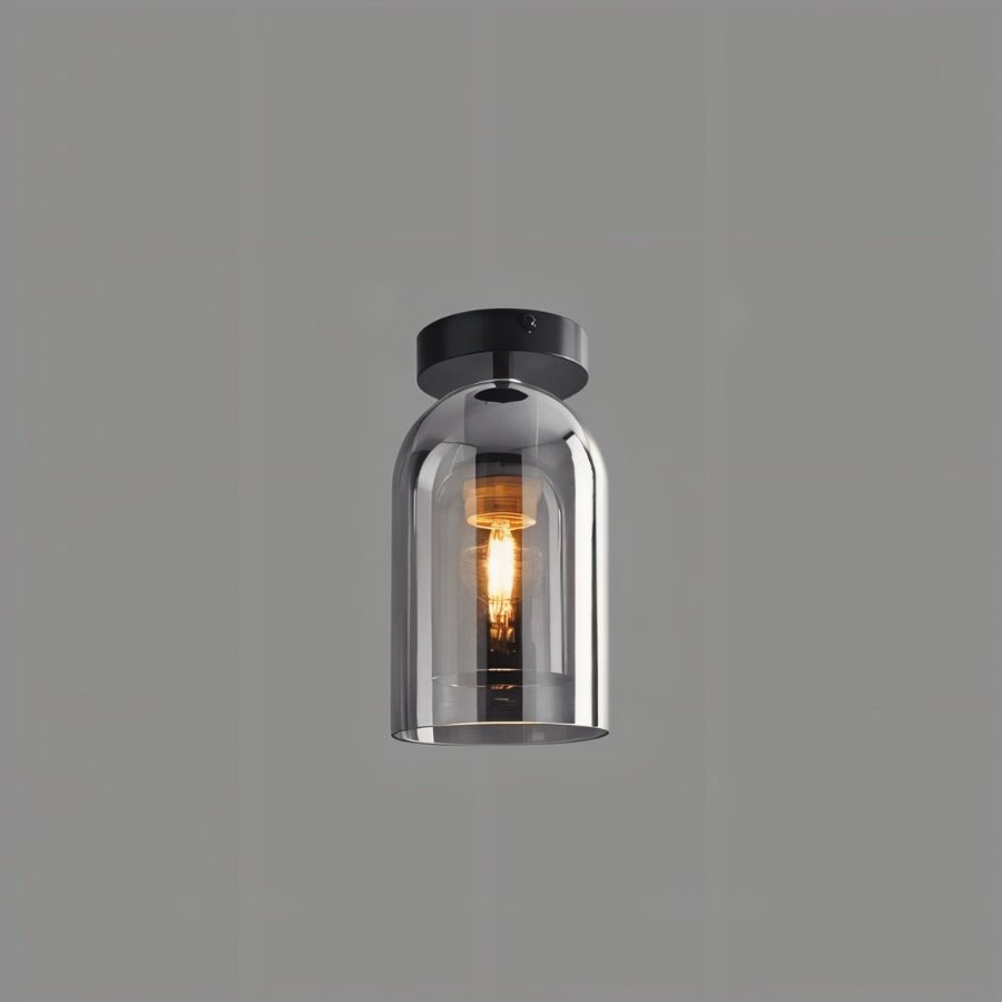 Modern Glass Ceiling Light With Hardwired LED Light