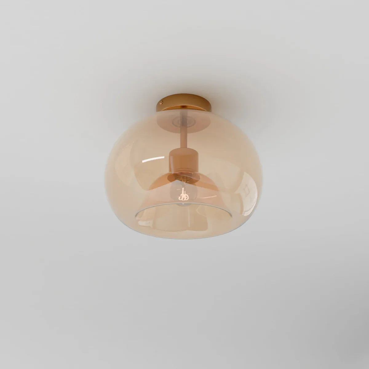 Modern Glass Ceiling Light With Hardwired LED Light