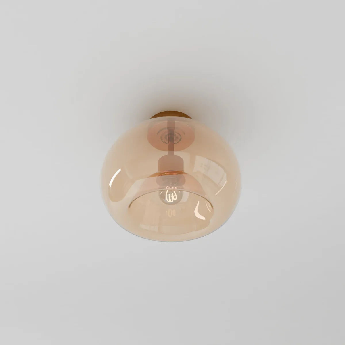 Modern Glass Ceiling Light With Hardwired LED Light