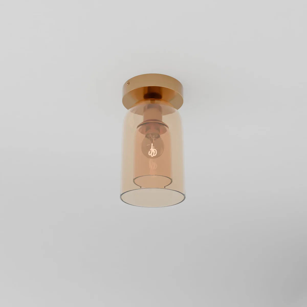 Modern Glass Ceiling Light With Hardwired LED Light