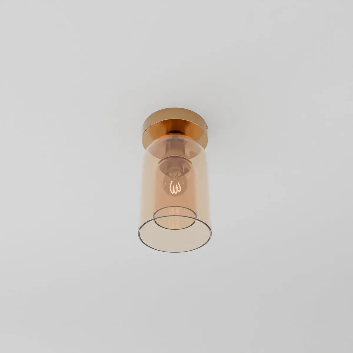 Modern Glass Ceiling Light With Hardwired LED Light
