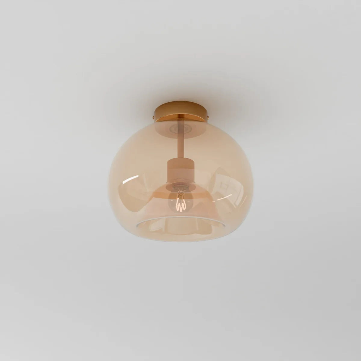Modern Glass Ceiling Light With Hardwired LED Light