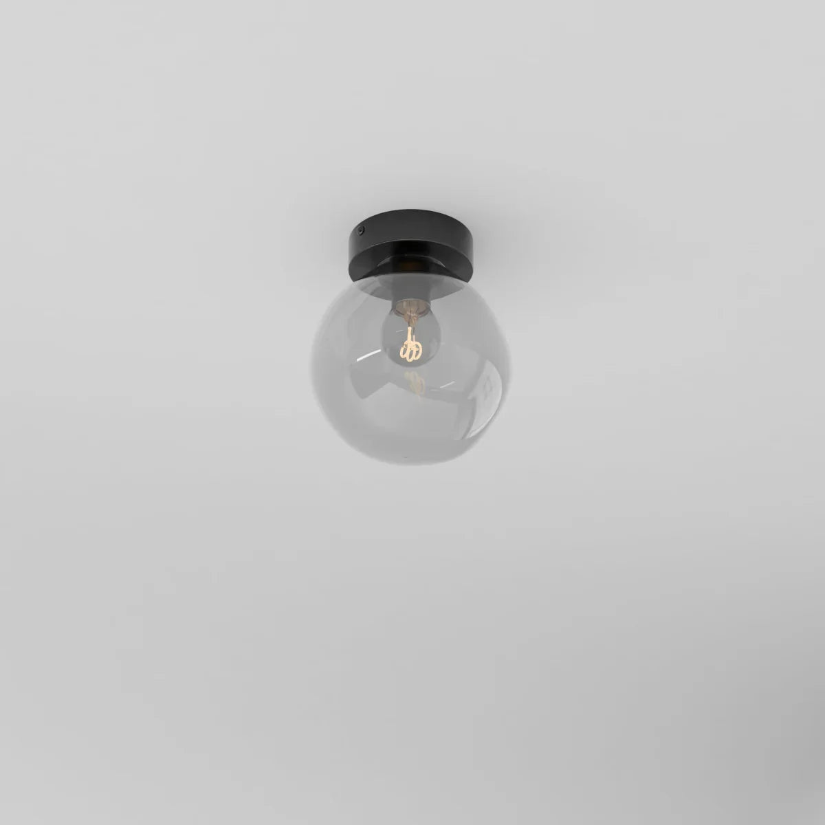 Modern Glass Ceiling Light With Hardwired LED Light