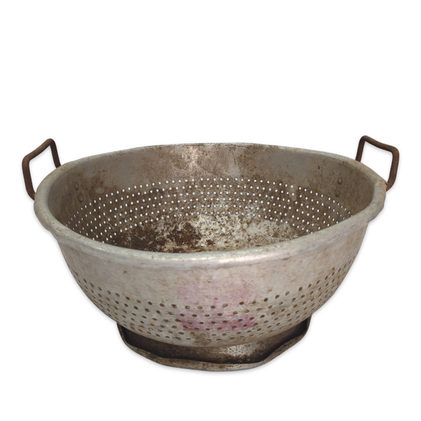 Large Vintage Galvanized Strainer