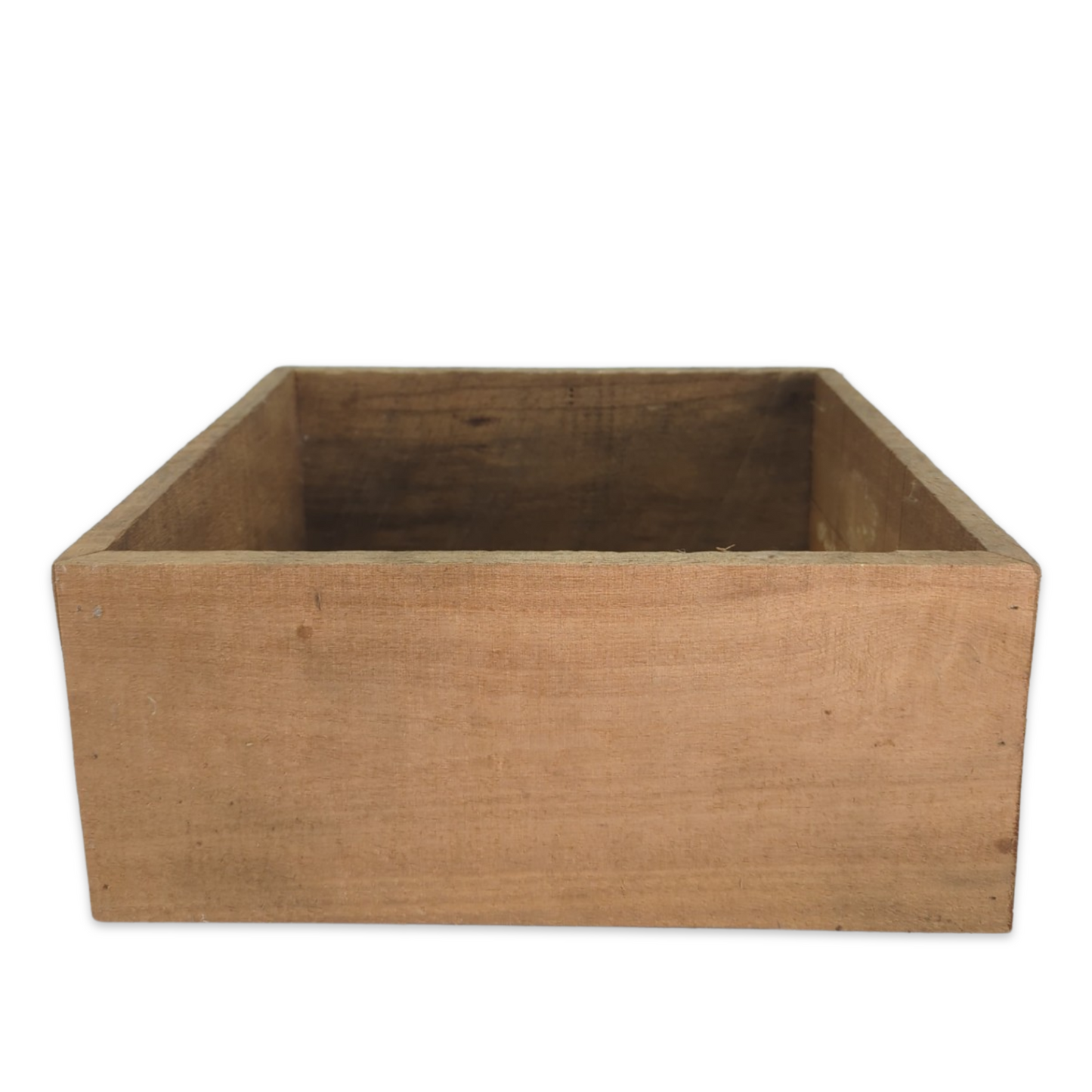 Large Light Wood Floral Box