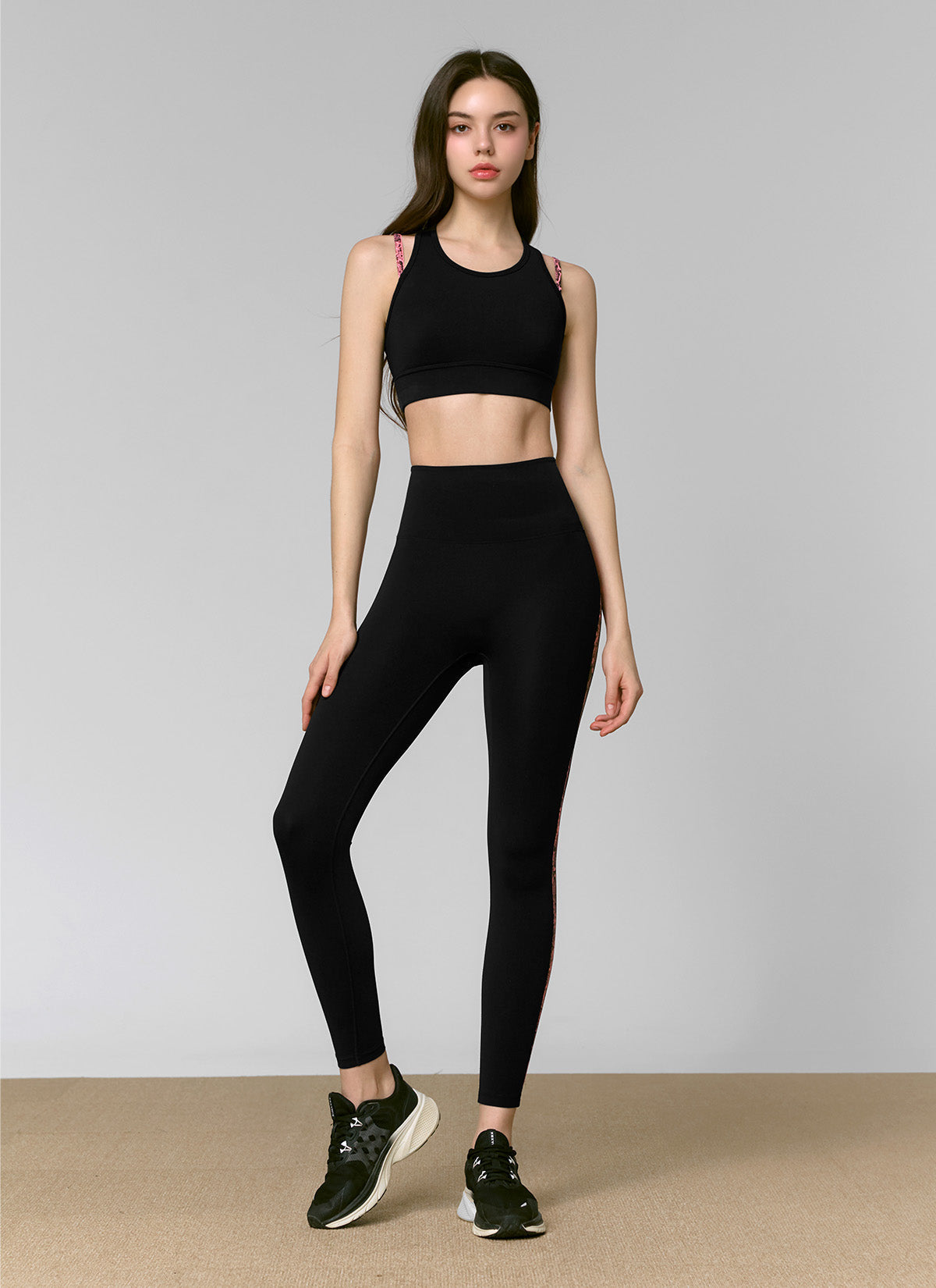 Black Label Power Rise Python Color Block Leggings