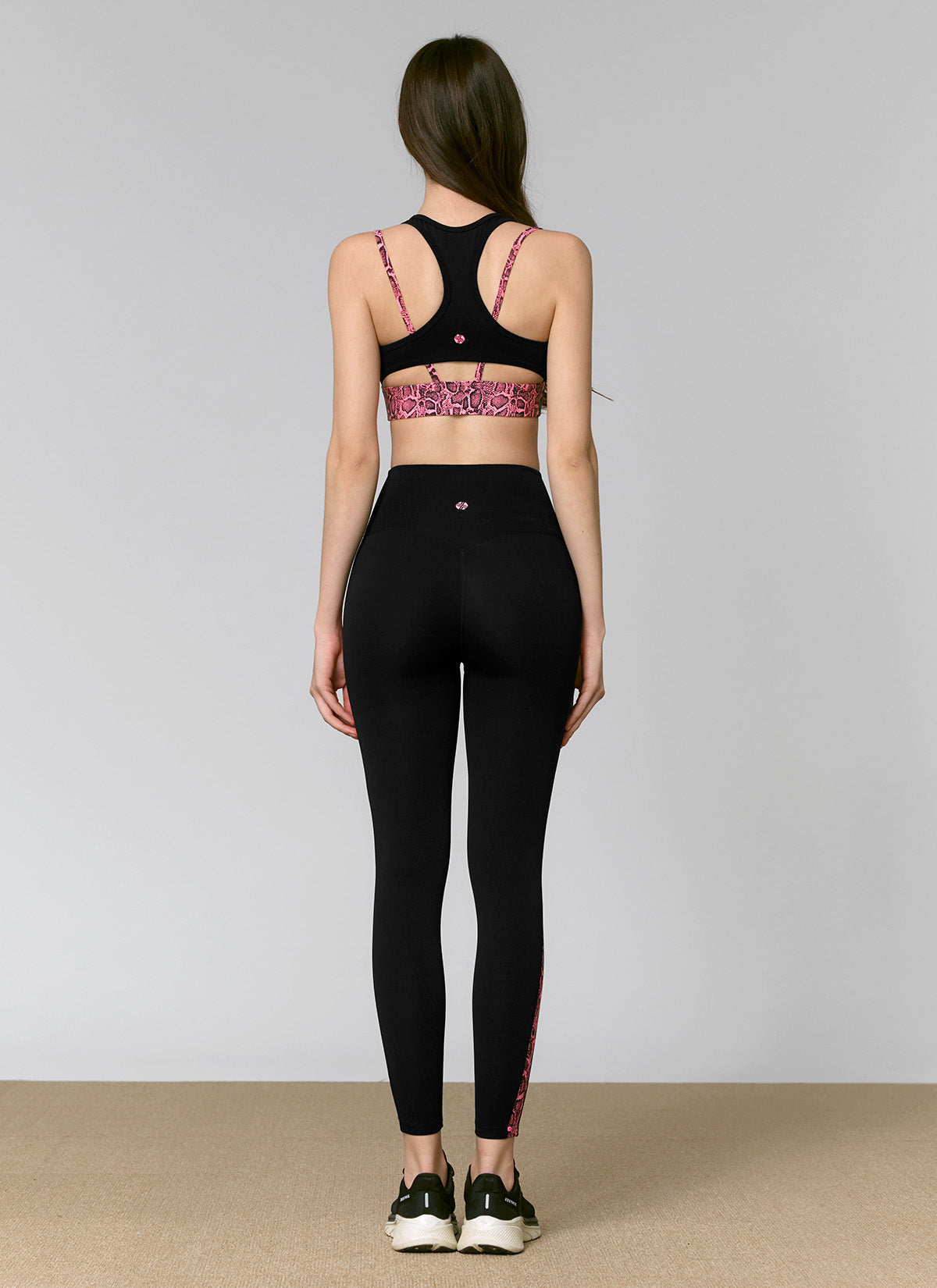 Black Label Power Rise Python Color Block Leggings