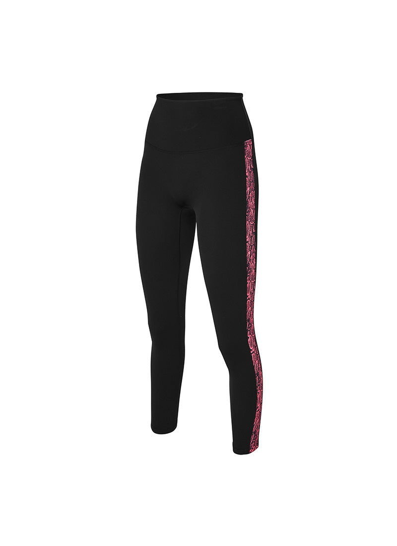 Black Label Power Rise Python Color Block Leggings