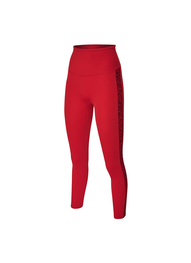 Black Label Power Rise Python Color Block Leggings