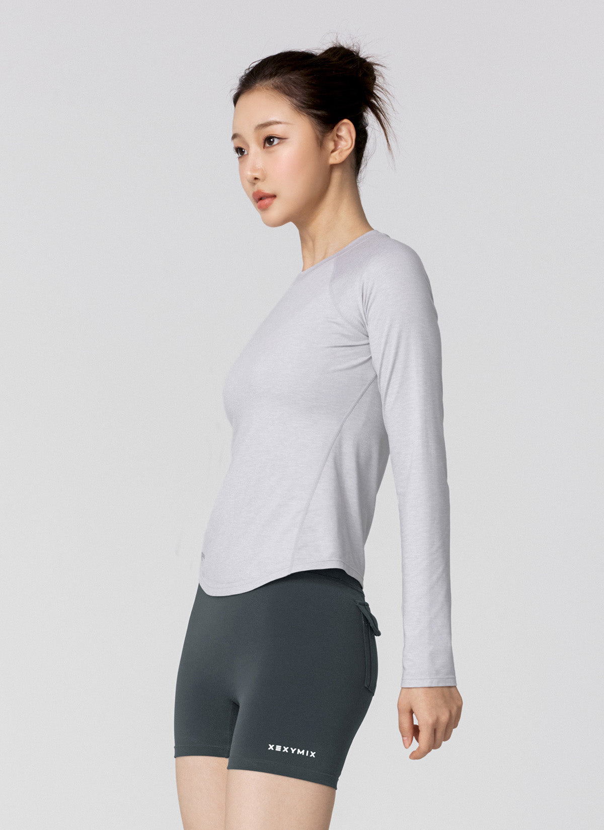 Soft Peach Finger Hole Long Sleeve