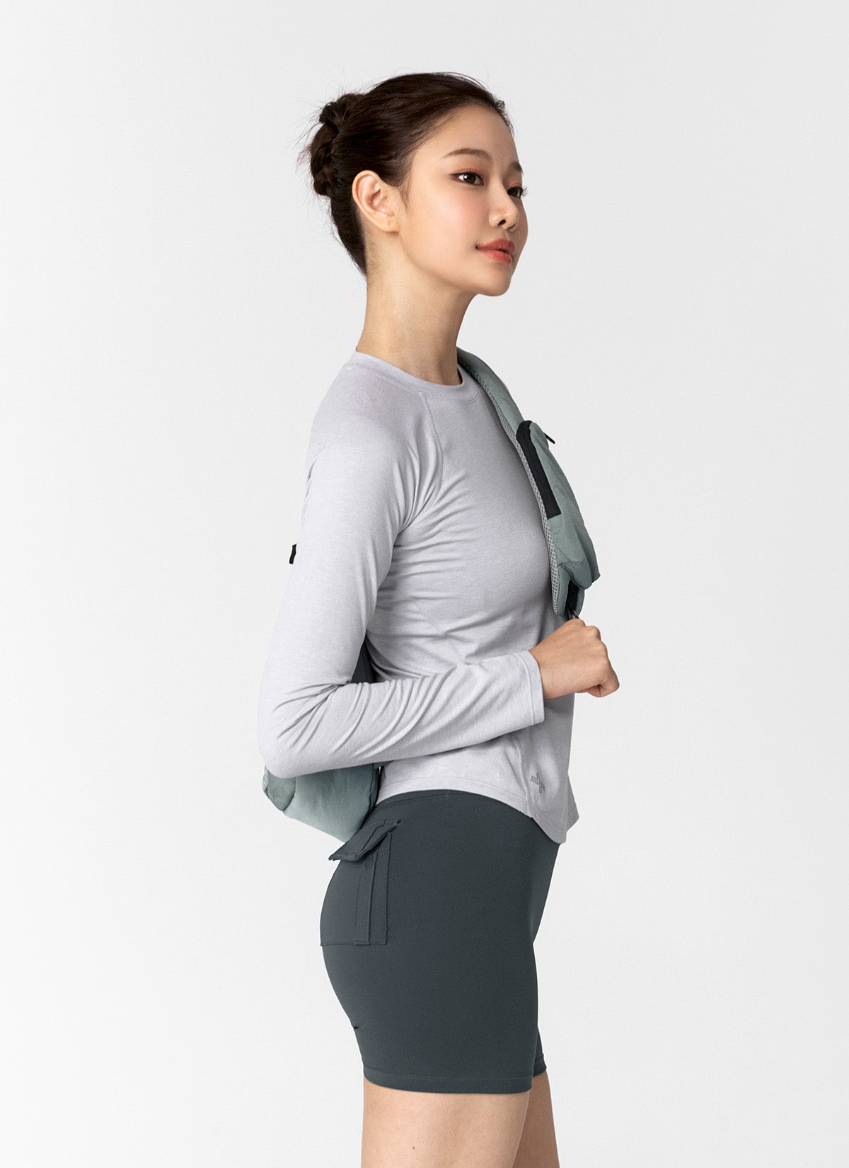 Soft Peach Finger Hole Long Sleeve