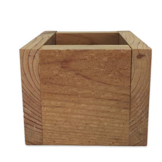 Light Wood Square Floral Box