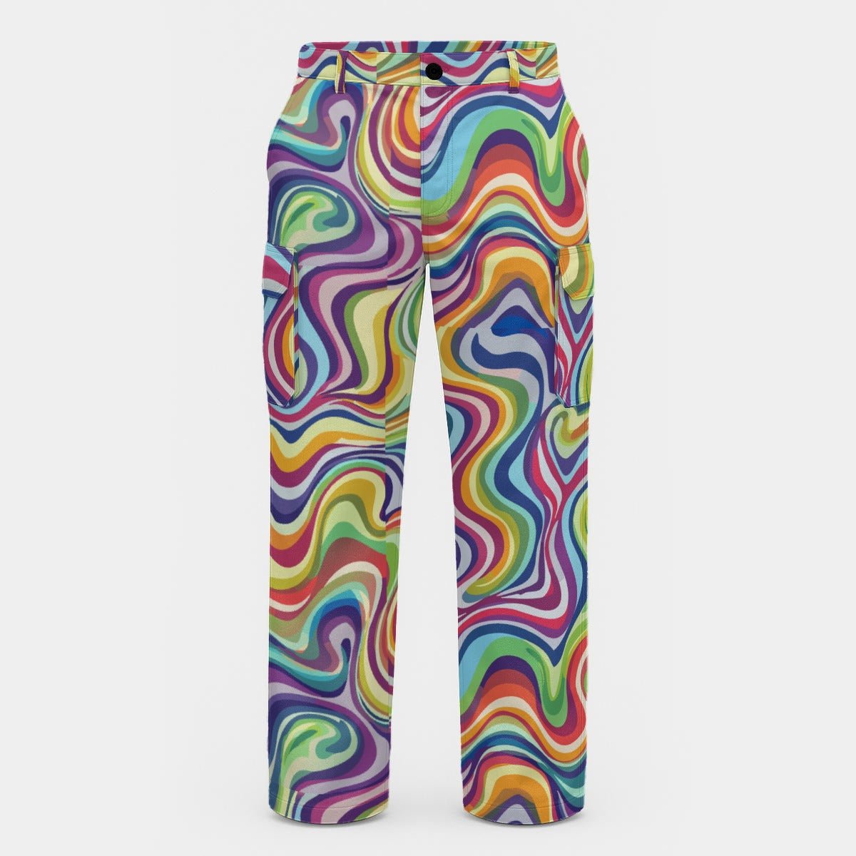 Loud Festival Cargo Pants for Ravers — Maximalist Streetwear Bottoms, Burning Man Camp Wear, Psychedelic Utility Pants, Alt Fashion Statement