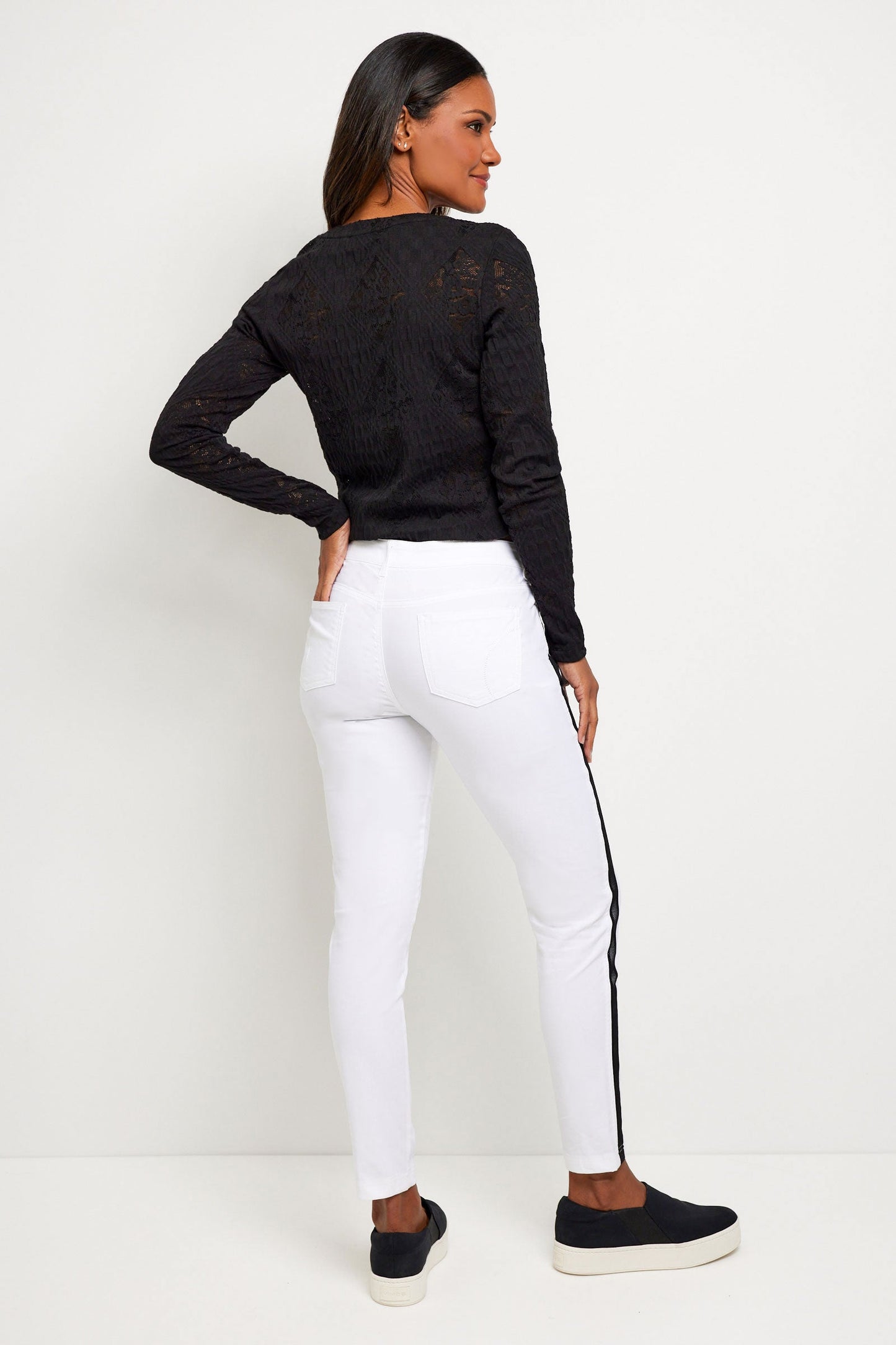 Luisa Skinny Jean Pant with Stripe
