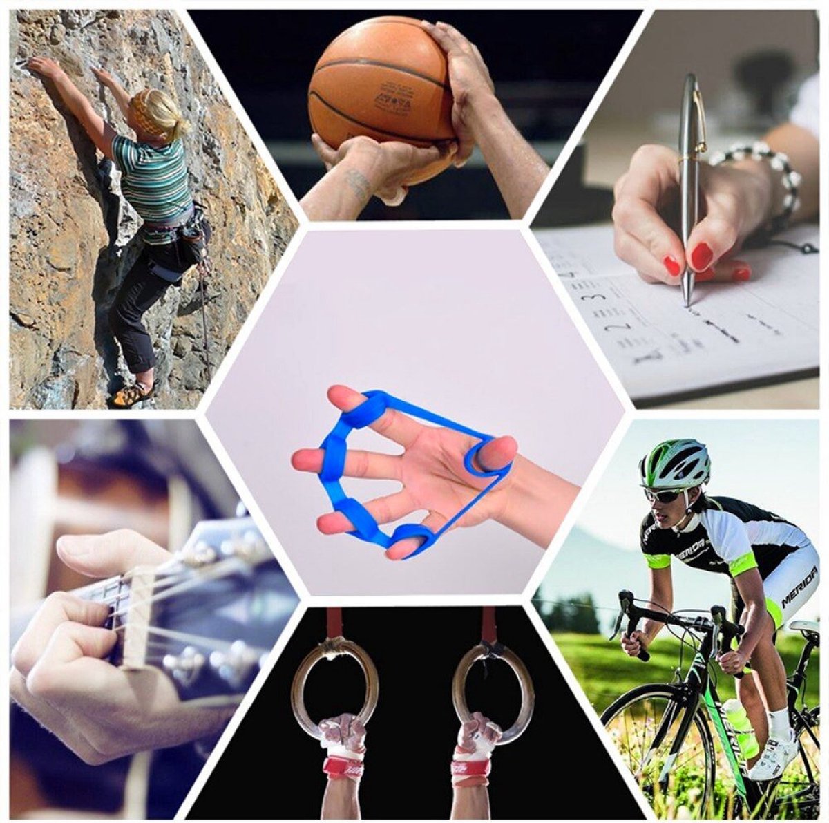 Vingertrekker - Set van 3 Elastische Krachtbanden - Vingertrainer