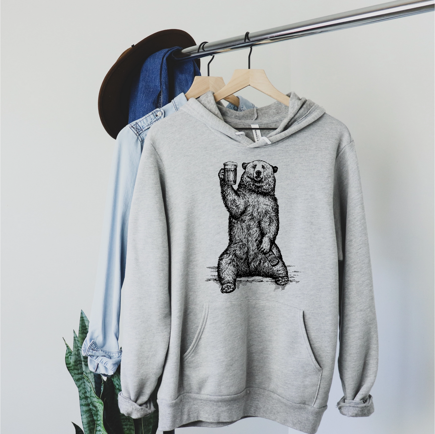 Beer Loving Bear Hoodie