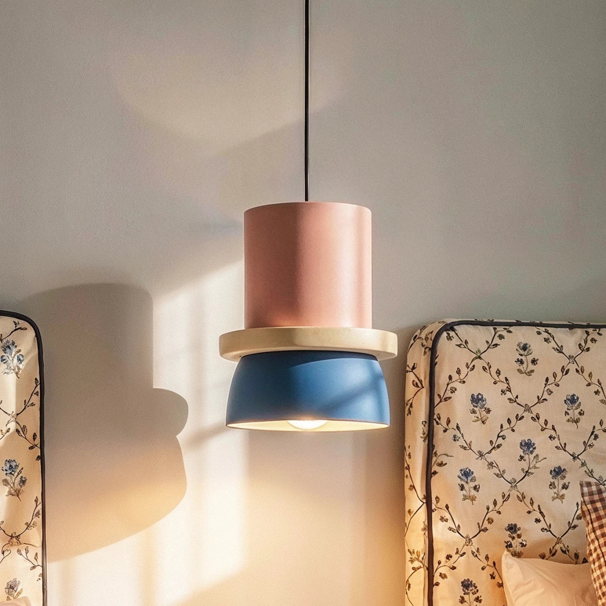 Modern Aluminium Pendant Light With Dome Acrylic Shade