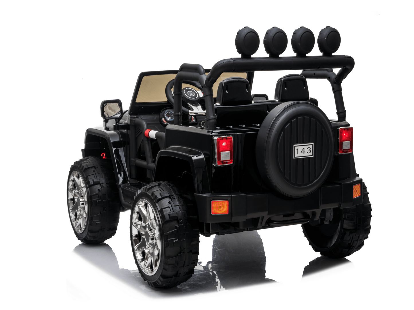 Magic Cars 2 Seater 24 Volt 4x4 Electric Ride On Jeep Style Rubber Tires Fully Loaded Truck ATV UTV For Kids Wireless Parental Control
