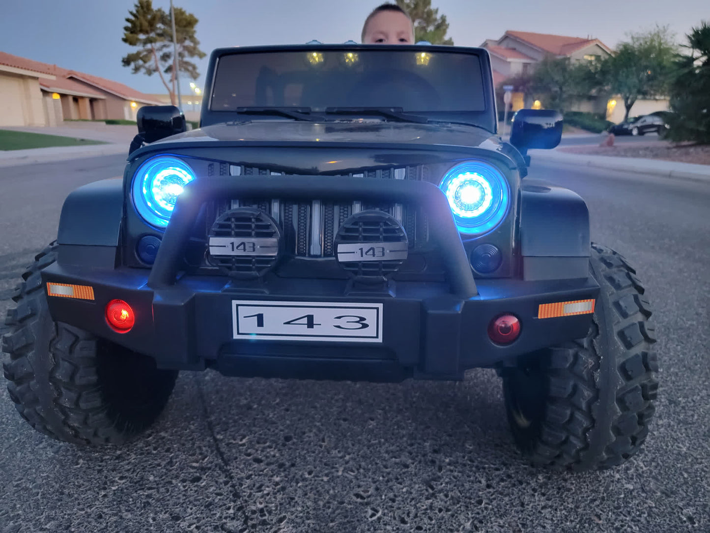 Magic Cars 2 Seater 24 Volt 4x4 Electric Ride On Jeep Style Rubber Tires Fully Loaded Truck ATV UTV For Kids Wireless Parental Control