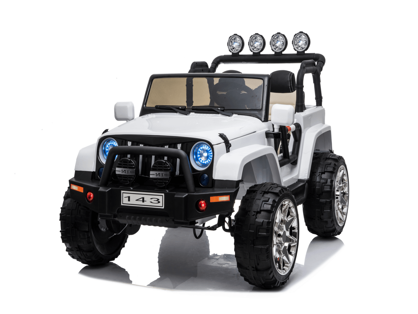 Magic Cars 2 Seater 24 Volt 4x4 Electric Ride On Jeep Style Rubber Tires Fully Loaded Truck ATV UTV For Kids Wireless Parental Control