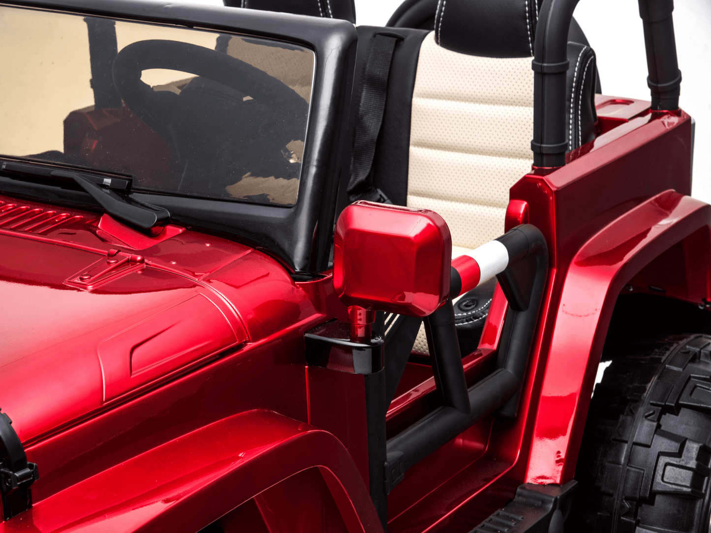 Magic Cars 2 Seater 24 Volt 4x4 Electric Ride On Jeep Style Rubber Tires Fully Loaded Truck ATV UTV For Kids Wireless Parental Control