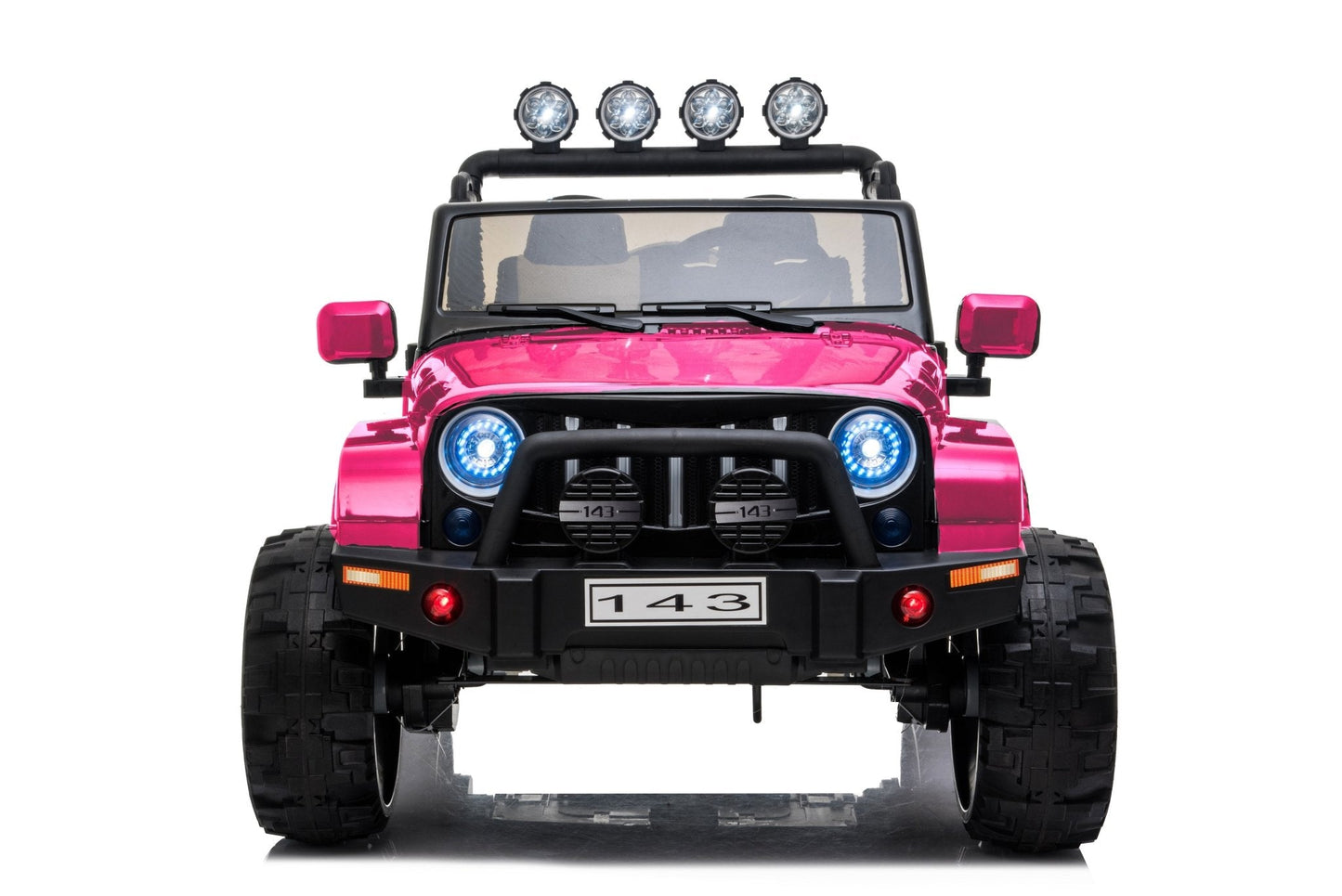 Magic Cars 2 Seater 24 Volt 4x4 Electric Ride On Jeep Style Rubber Tires Fully Loaded Truck ATV UTV For Kids Wireless Parental Control