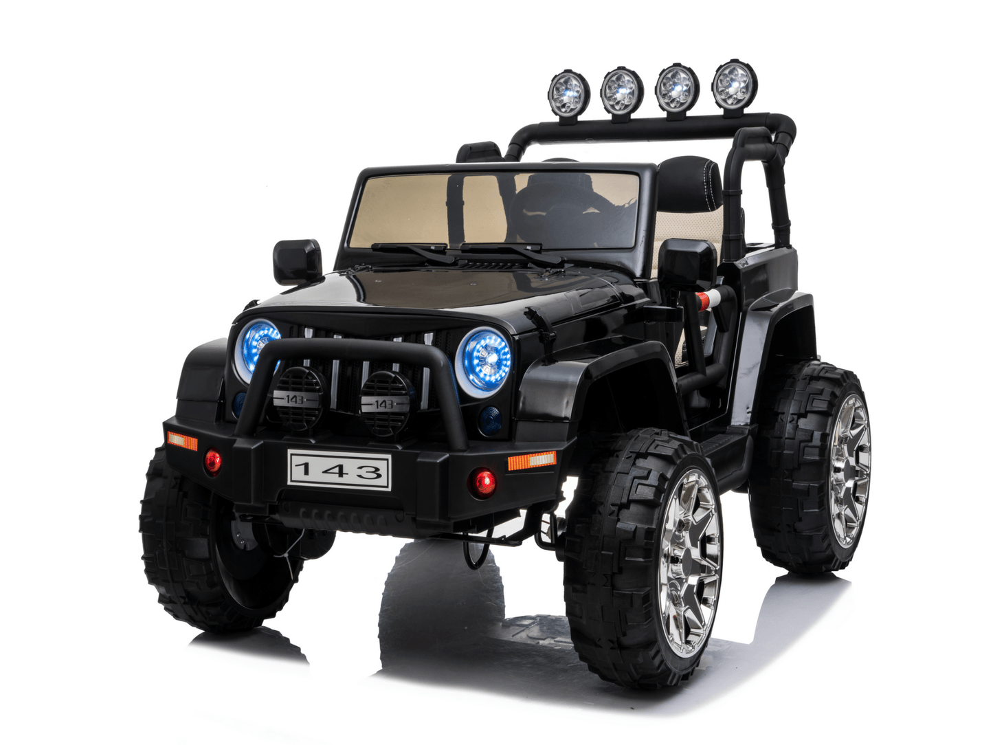 Magic Cars 2 Seater 24 Volt 4x4 Electric Ride On Jeep Style Rubber Tires Fully Loaded Truck ATV UTV For Kids Wireless Parental Control
