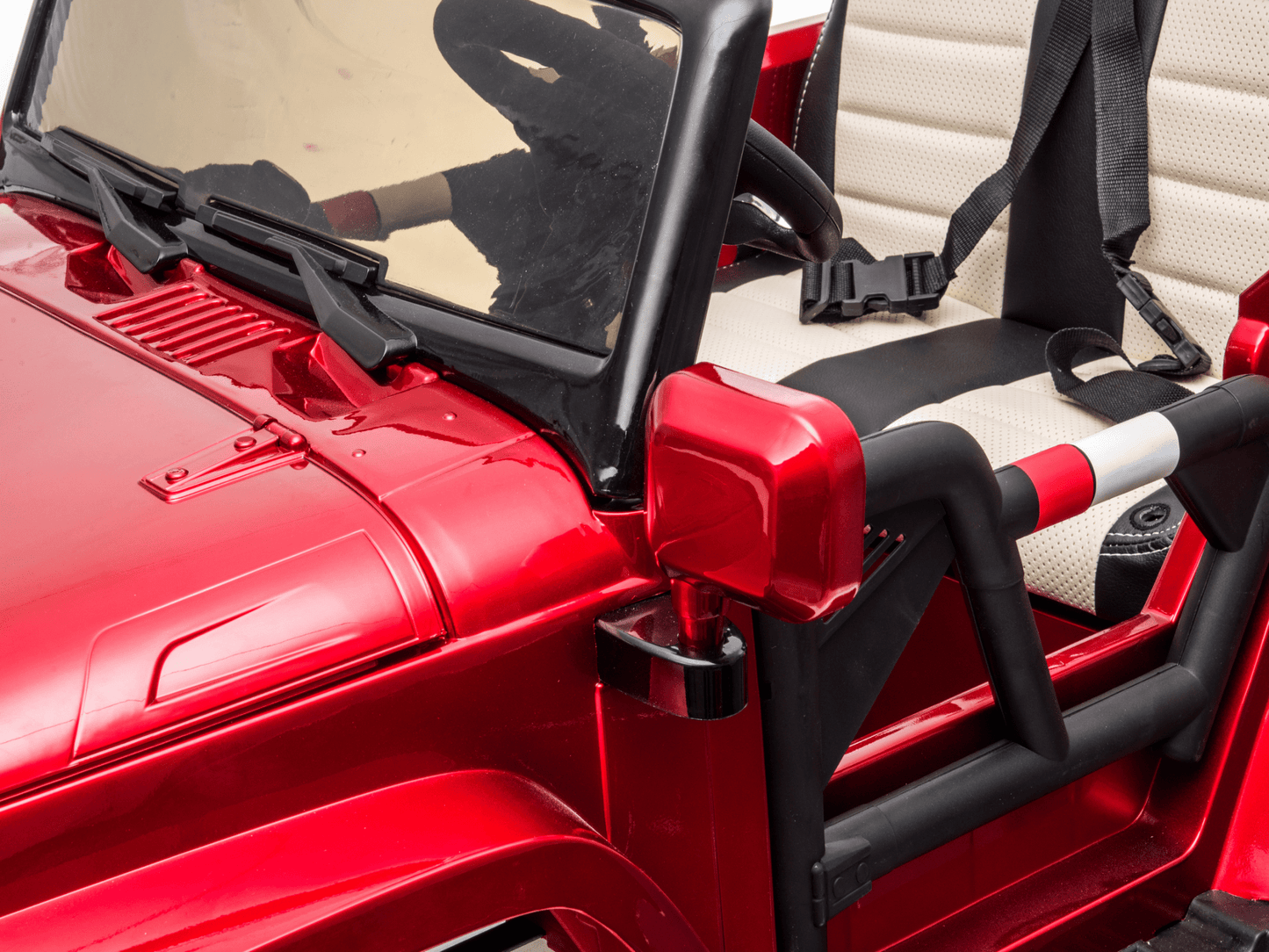 Magic Cars 2 Seater 24 Volt 4x4 Electric Ride On Jeep Style Rubber Tires Fully Loaded Truck ATV UTV For Kids Wireless Parental Control