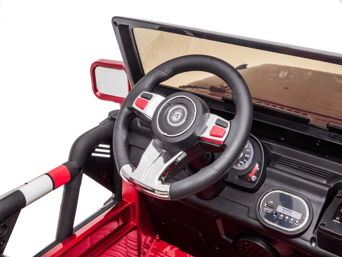 Magic Cars 2 Seater 24 Volt 4x4 Electric Ride On Jeep Style Rubber Tires Fully Loaded Truck ATV UTV For Kids Wireless Parental Control