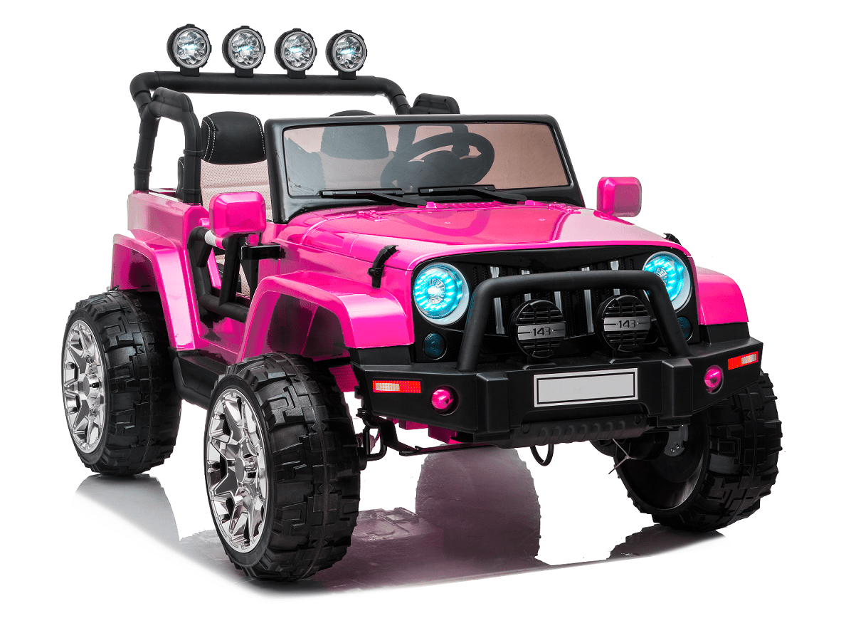 Magic Cars 2 Seater 24 Volt 4x4 Electric Ride On Jeep Style Rubber Tires Fully Loaded Truck ATV UTV For Kids Wireless Parental Control