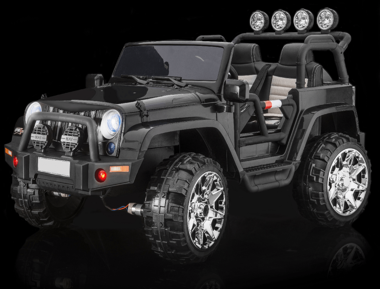 Magic Cars 2 Seater 24 Volt 4x4 Electric Ride On Jeep Style Rubber Tires Fully Loaded Truck ATV UTV For Kids Wireless Parental Control