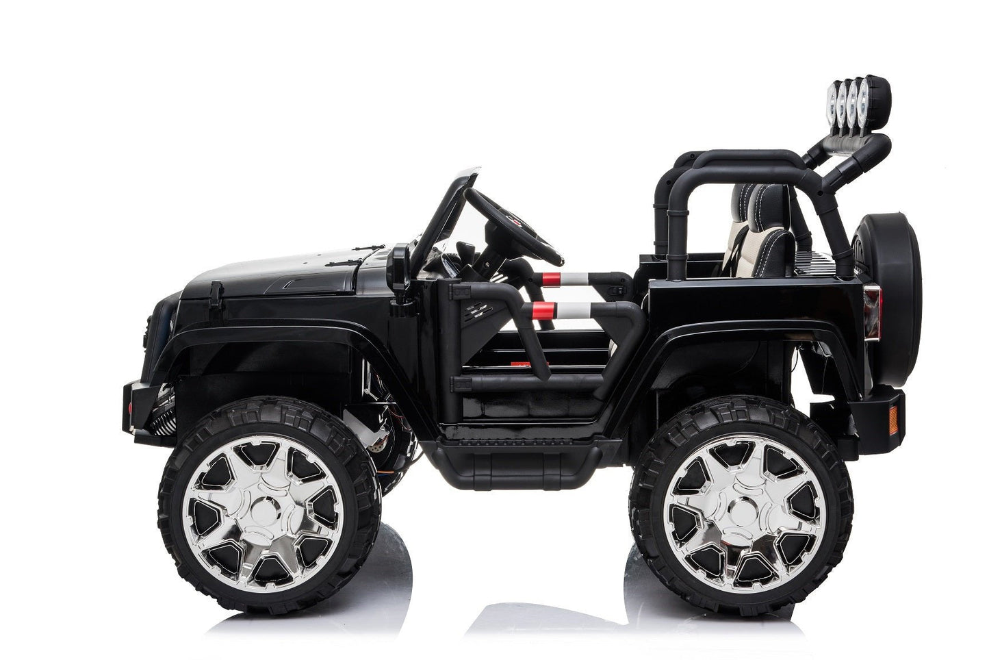 Magic Cars 24 Volt 2 Seater 4x4 Electric Ride On Jeep Style Rubber Tires Fully Loaded Truck UTV ATV For Kids Wireless Parental Control