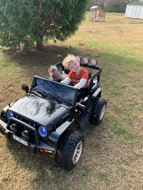 Magic Cars 24 Volt 2 Seater 4x4 Electric Ride On Jeep Style Rubber Tires Fully Loaded Truck UTV ATV For Kids Wireless Parental Control