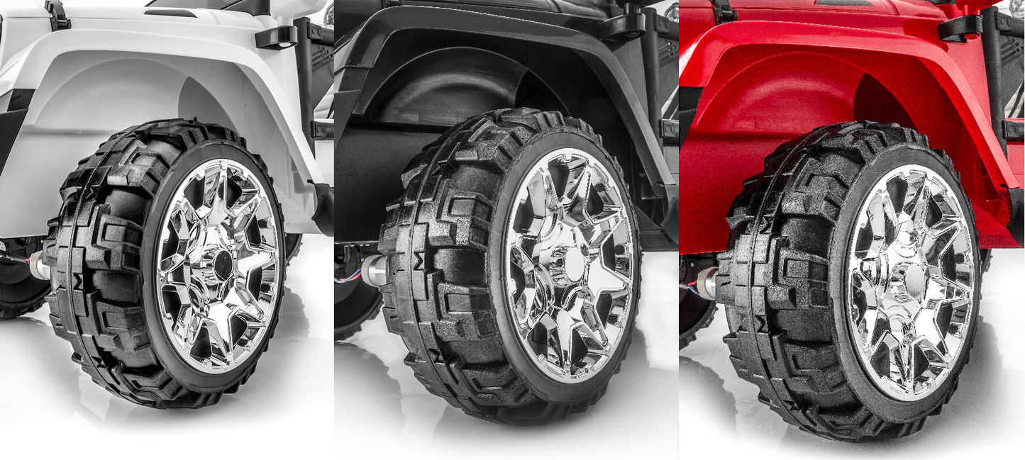 Magic Cars 24 Volt 2 Seater 4x4 Electric Ride On Jeep Style Rubber Tires Fully Loaded Truck UTV ATV For Kids Wireless Parental Control