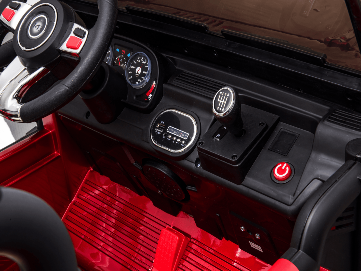 Magic Cars 24 Volt 2 Seater 4x4 Electric Ride On Jeep Style Rubber Tires Fully Loaded Truck UTV ATV For Kids Wireless Parental Control